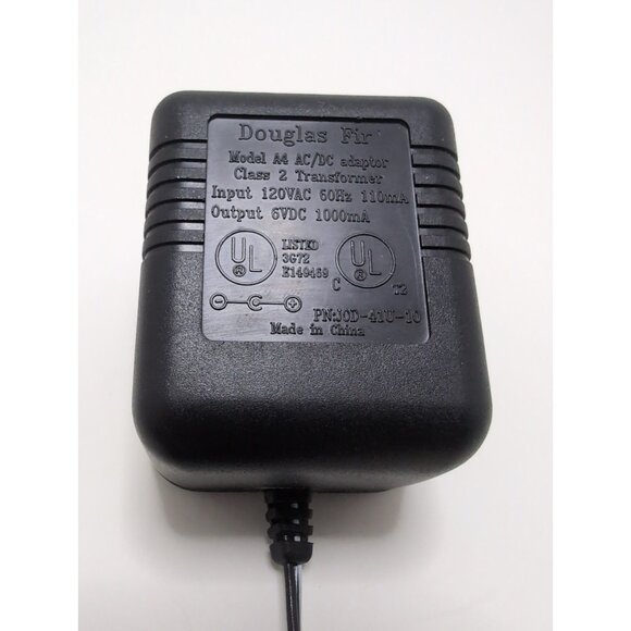Douglas Fir AC Adapter by Gemmy A4 DC Adapter 6V DC 1000mA JOD-41U-10 - Picture 2 of 4